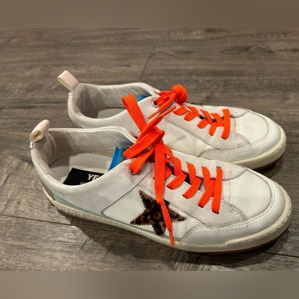 Golden Goose sneakers ball star leather in orange lace - Picture 7 of 14